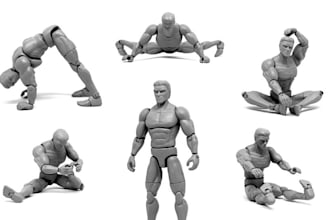 make anything articulated action figure, toys, figurine,bobblehead for 3d print