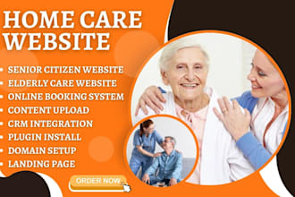design home care website assisted living website elderly senior citizen website