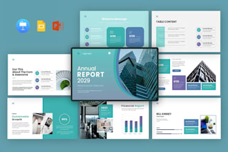 design annual report presentation, analysis and research presentation