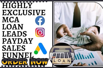 generate aged mca ucc leads payday loan leads merchant cash advance leads funnel