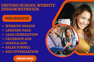 driiving school website driving school landing page driving school redesign