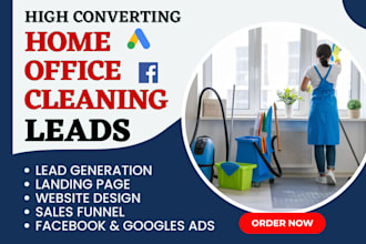 generate home cleaning leads office window gutter carpet cleaning leads website