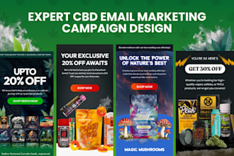 do custom cbd email design template for thca cbd email marketing campaigns