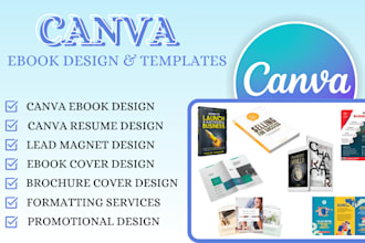 design canva ebook brochure workbook lead magnet event flyer ebook formatting