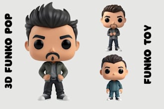 do 3d funko pop funko toy model bobblehead 3d figurines cute character mascot