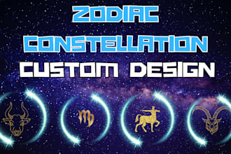 create a design of your zodiac sign and constellation
