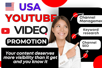 do organic USA youtube video promotion, USA video promotion, channel SEO ranking