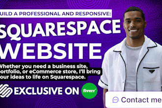 build squarespace website, design or development squarespace ecommerce website