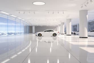 do 3d showroom, 3d conference room, 3d car showroom, 3d automobile store design
