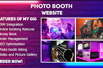 create photo booth website 360 photo booth website with online booking features