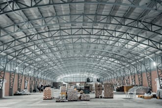3d interior warehouse,commercial building modeling and rendering expert