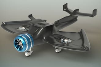 be your 3d cad drone uav,  hexacopter vtol,aerospace, quadcopter, aircraft drone