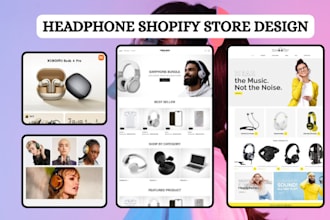 design headphone shopify store gadget earpod store electronic headphone website