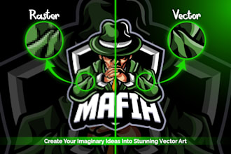 manually vectorize and recreate logo, image tracing expert