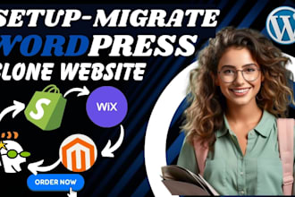 do website migration transfer wix wordpress magento godaddy to shopify domain