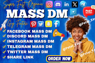 send facebook mass dm, discord mass dm, instagram twitter dms, cold outreach