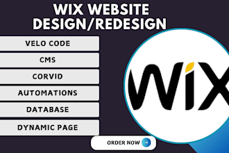 custom wix velo code wix cms wix corvid fix wix automation wix database wix seo
