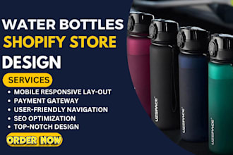 build branded water bottle dropshipping shopify store sport waterbottle website