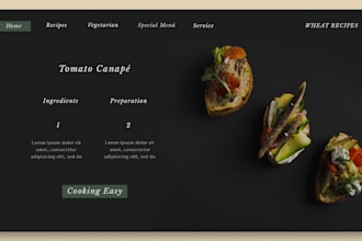 build a website for your cafe, catering, restuarant, personal chef