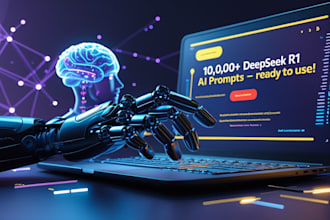 give you 10,000 ready to use deepseek r1 ai prompts bundle
