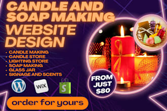 design candle soap making lighting signage glass jar scents and perfume website