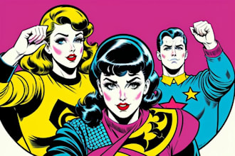 draw retro comic book illustration retro comic book page vintage comic pop art