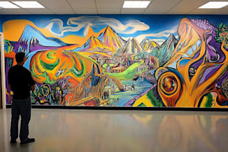 create wall art, mural, decal, graffiti, and doodle wall art
