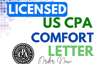 do CPA comfort letters, income verification, expense ratio letter, self employed