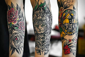 create custom tattoo design, tattoo sleeve