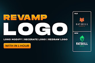revamp logo design, redesign and recreate with vector files