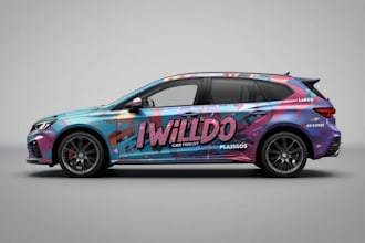 make branding vehicle wrap design for your car, van, truck