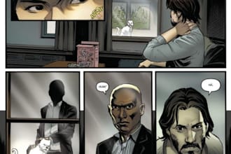 illustrate comic book storyboard graphic novel nsfw character design superhero