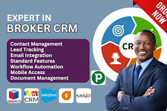 setup broker CRM salesforce hubspot zoho CRM sugarcrm pipedrive freshsales CRM