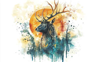 create a watercolor tattoo design