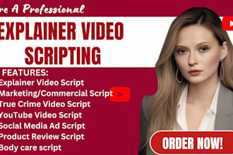 writer an explainer video script body care video script marketing script