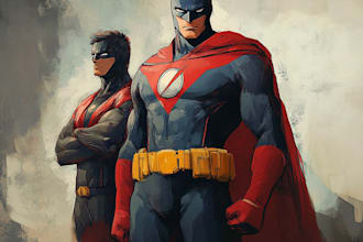 make marvel style comic book superhero character