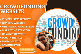 design crowdfunding website charity website non profit website fundraising