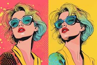 do draw a pop art portrait
