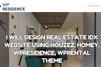 design real estate idx website using houzez, homey, wpresidence wprental theme