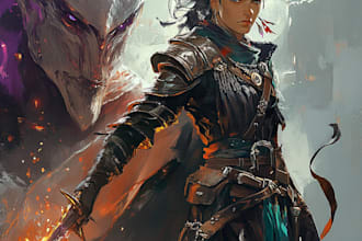 do a dnd character art and dnd character art