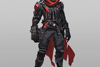 create an game character art and dnd character game art