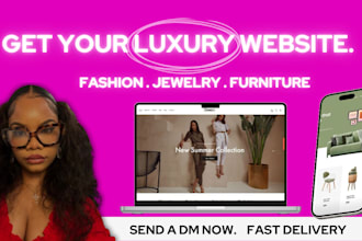 luxury furniture shopify, luxury squarespace website
