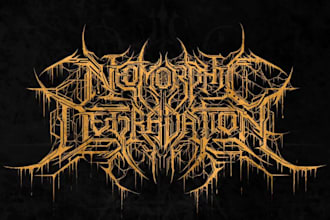 create death metal, black metal, and brutal death metal logo