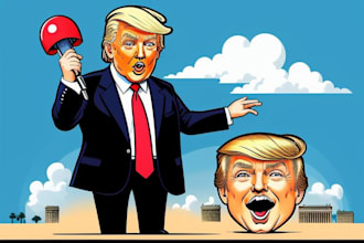 create a political or satirical cartoon