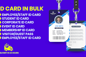 design custom id cards badges, name cards and lanyards for you