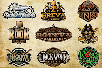 provide professional steampunk logo design or any graphic design