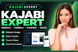 set up kajabi online course, kajabi website, kajabi sales funnel, kajabi expert