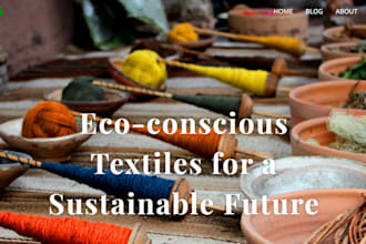 write SEO blog posts on sustainable and eco friendly textiles