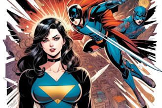 comic book art, comic book illustration and design