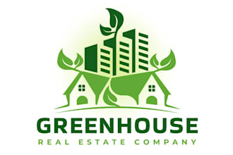 design real estate, construction, home, house logo